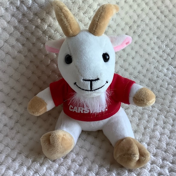 CARSTAR Plush White Goat in Red Shirt Stuffed Animal Toy - Picture 2 of 7